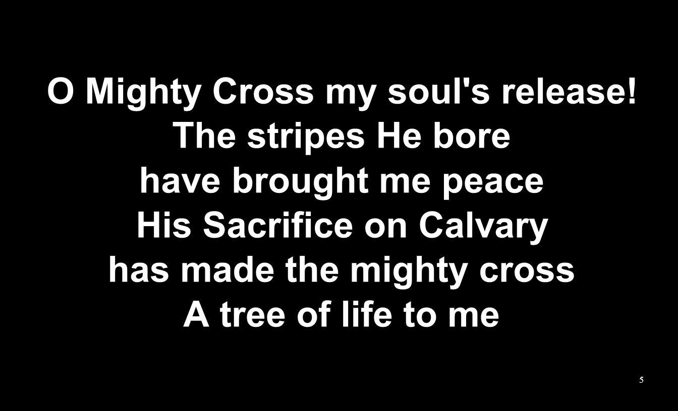 O Mighty Cross my soul s release.