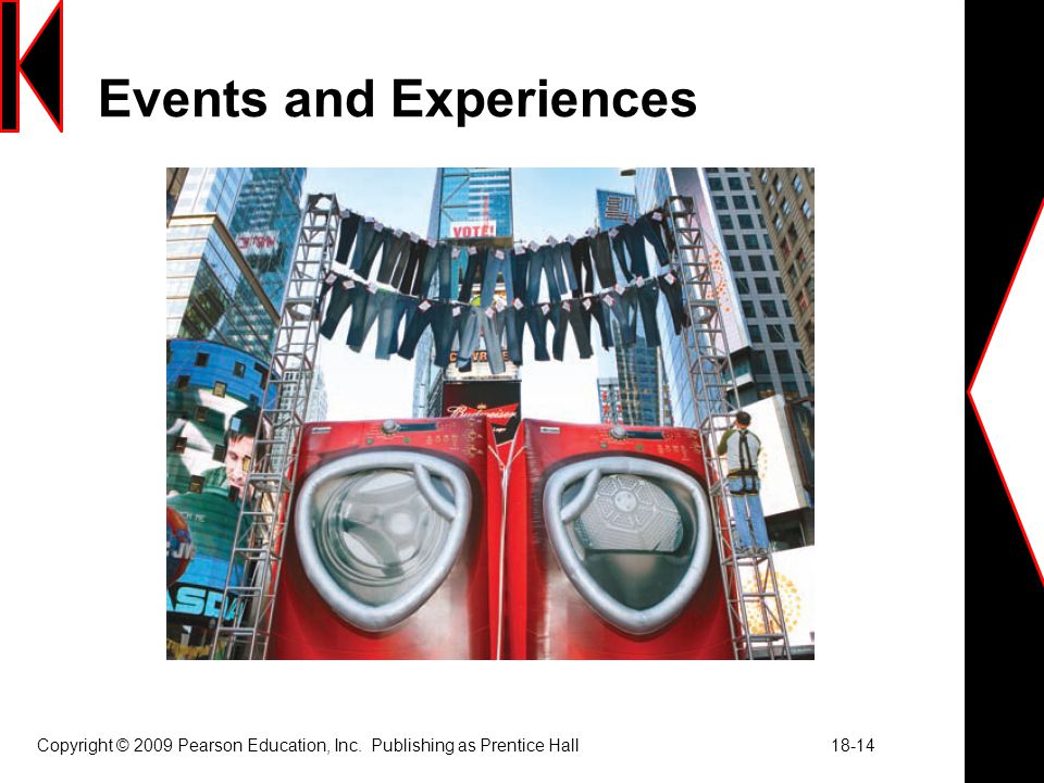 Copyright © 2009 Pearson Education, Inc. Publishing as Prentice Hall Events and Experiences
