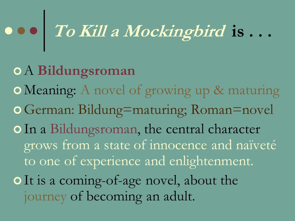 to kill a mockingbird bildungsroman