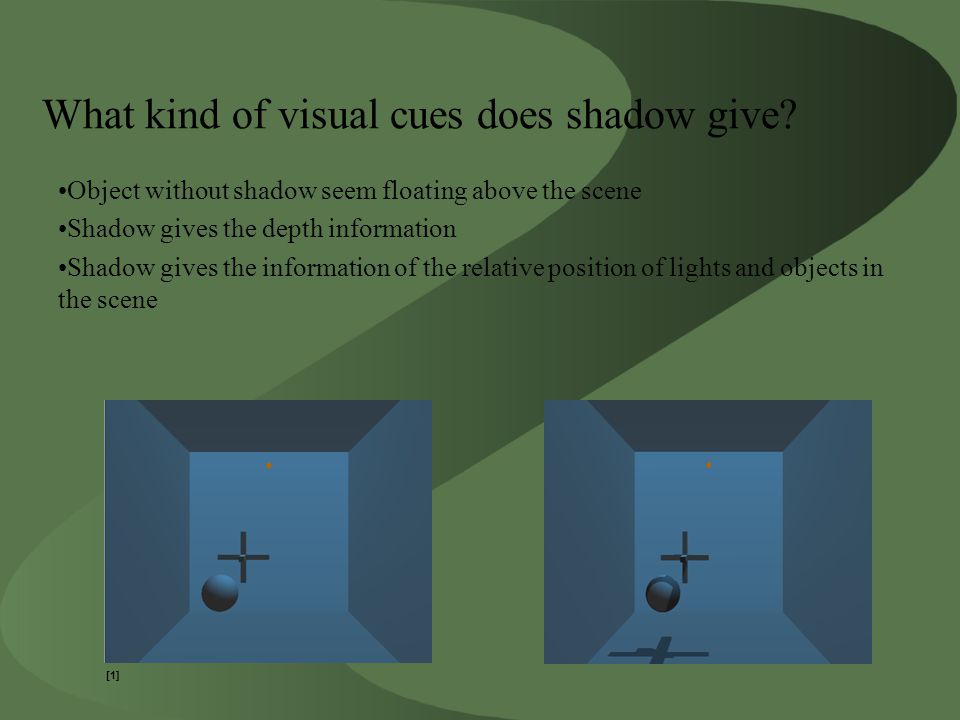 Shadow and Shadow Maps [5]. Object without shadow seem floating above the  scene Shadow gives the depth information Shadow gives the information of  the. - ppt download