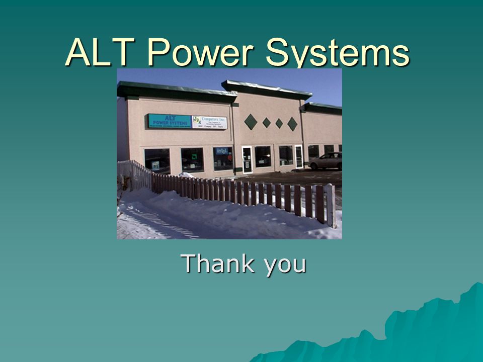 ALT Power Systems Thank you
