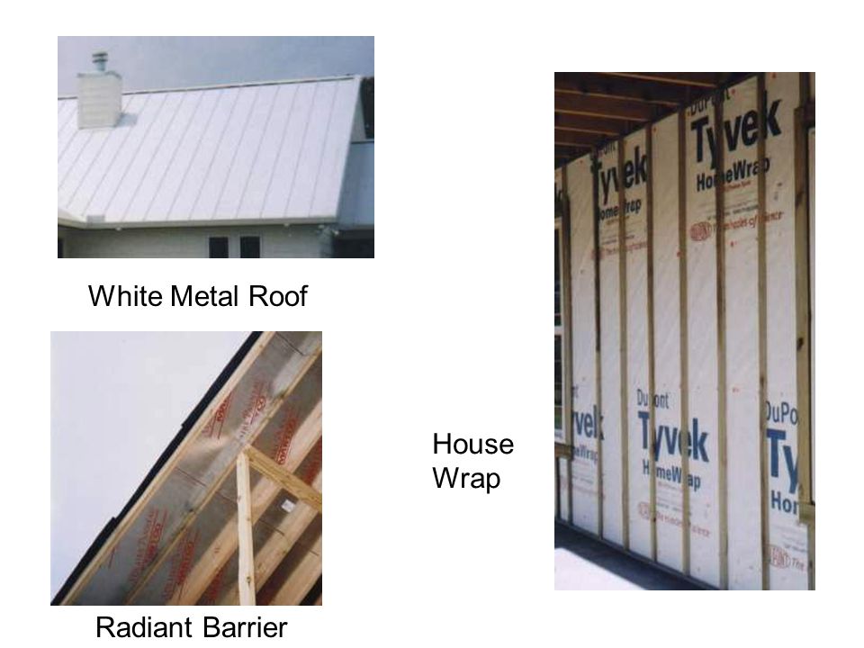 White Metal Roof Radiant Barrier House Wrap