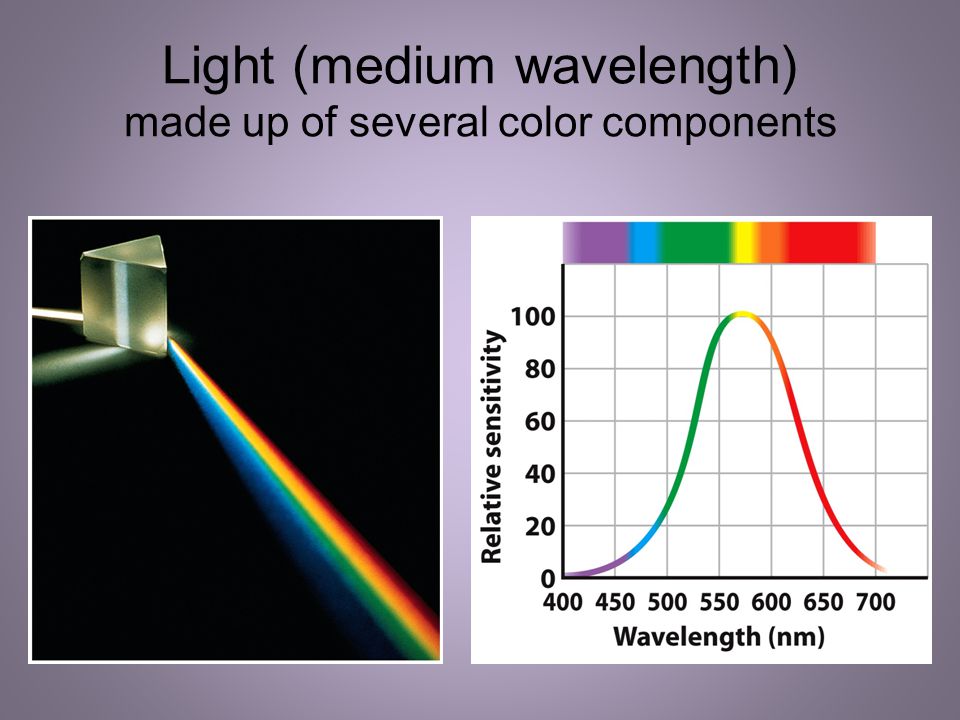 Light (medium wavelength) made up of several color components