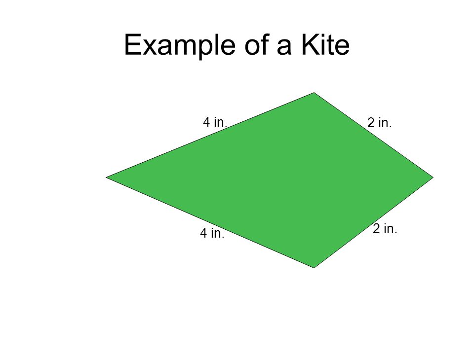 Example of a Kite 2 in. 4 in. 2 in.
