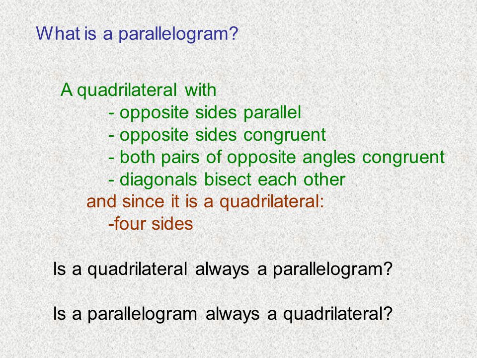 What is a parallelogram.