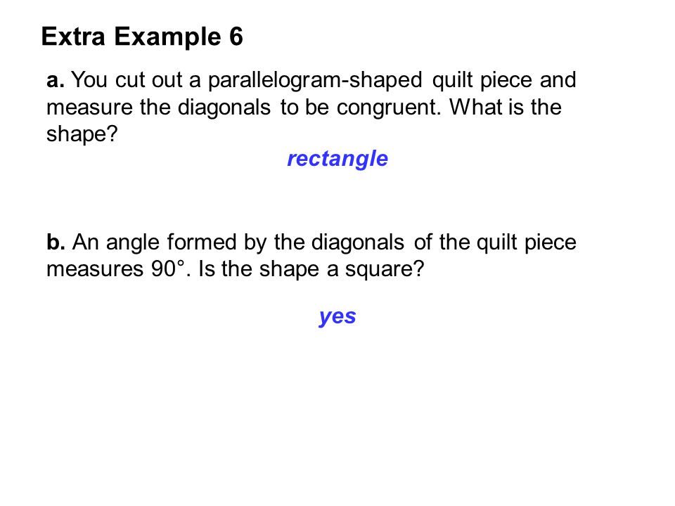 Extra Example 6 a.