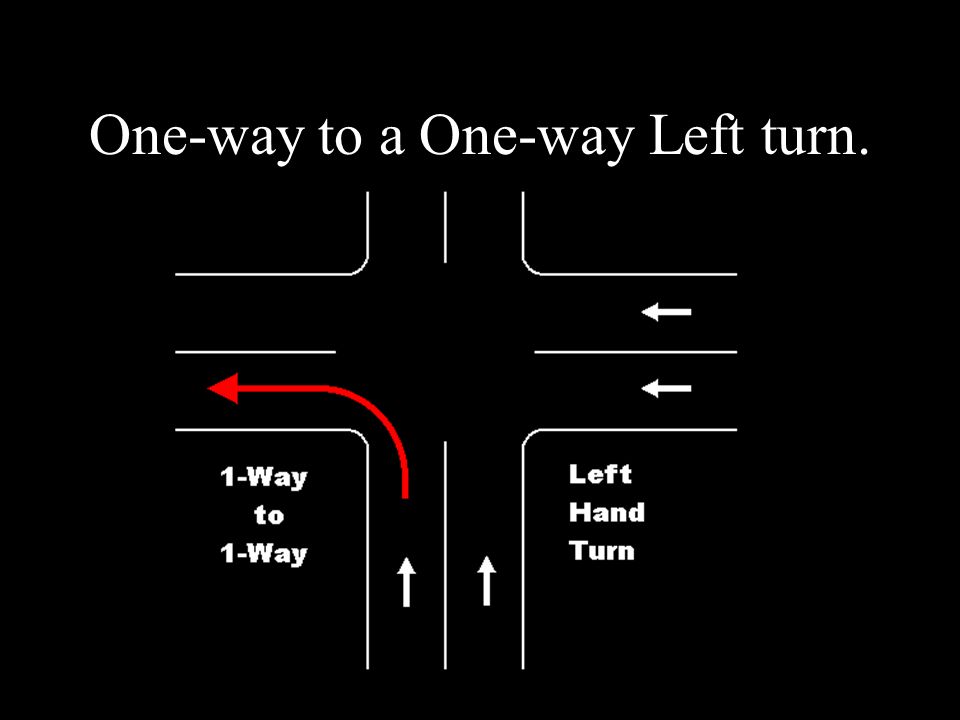 One-way to a One-way Left turn.