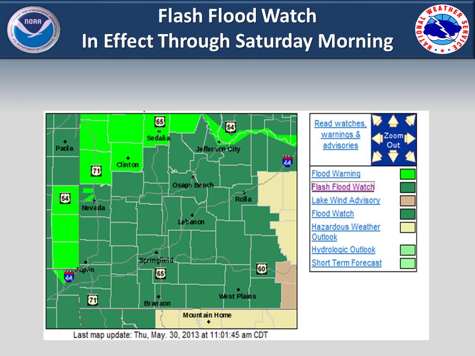 Flash Flood Watch In Effect Through Saturday Morning