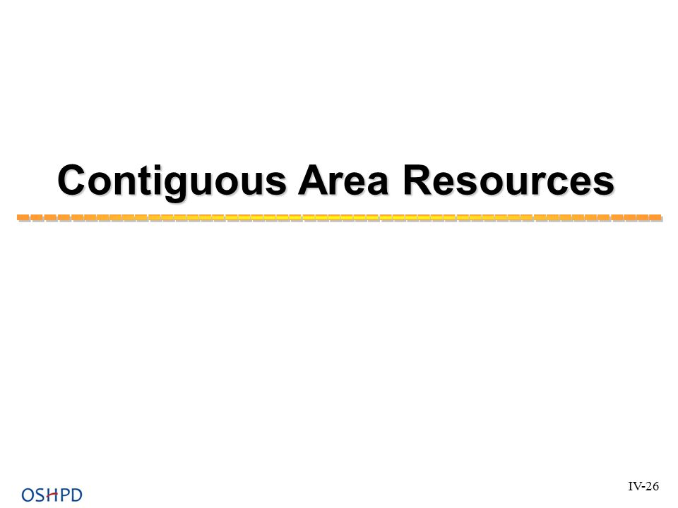 Contiguous Area Resources IV-26