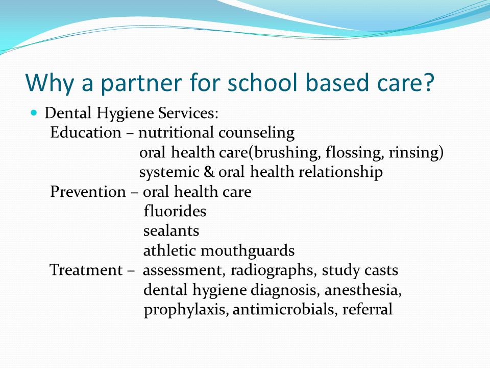 Why a partner for school based care.