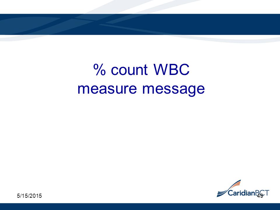 5/15/ % count WBC measure message