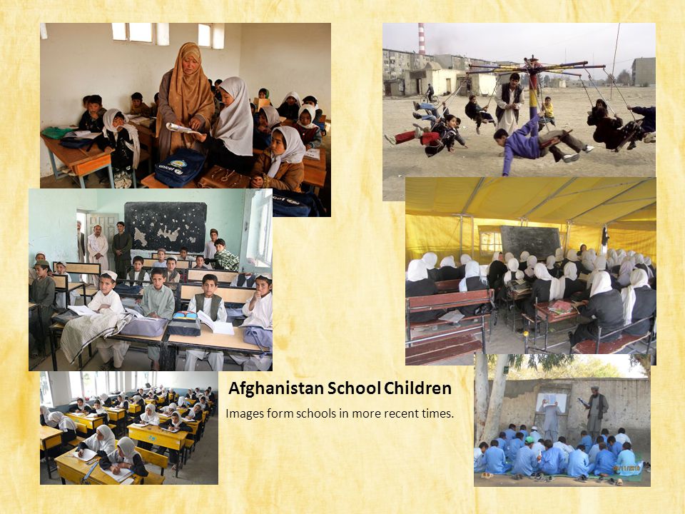 Afghanistan School Children Images form schools in more recent times.