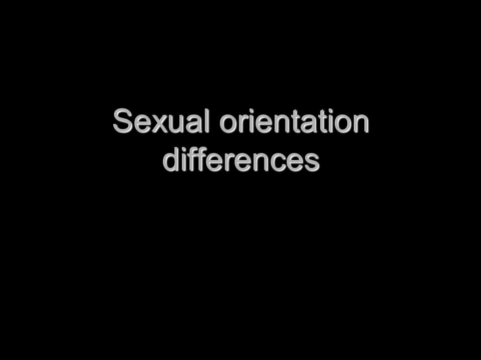 Sexual orientation differences