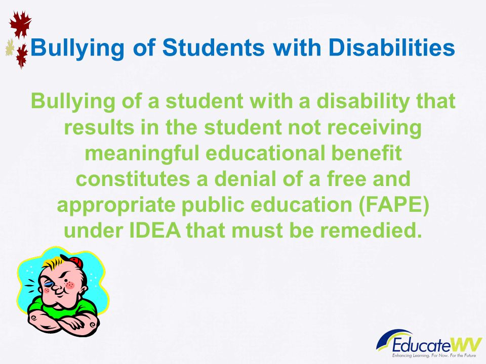 Bullying And Students With Disabilities >> Bullying Of Students With Disabilities Office Of Special Programs Bullying And Students With Disabilities >> Bullying Of Students With Disabilities Office Of Special Programs