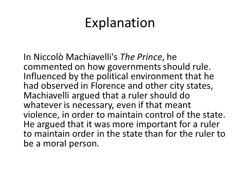 Реферат: The Prince Machiavellis Economy Of Violence Essay