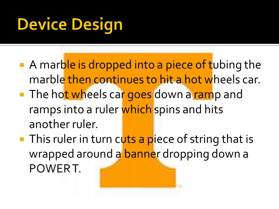  A marble is dropped into a piece of tubing the marble then continues to hit a hot wheels car.