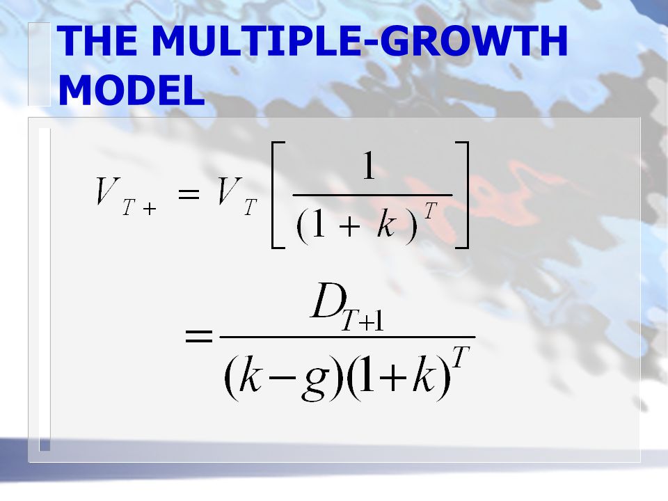 THE MULTIPLE-GROWTH MODEL
