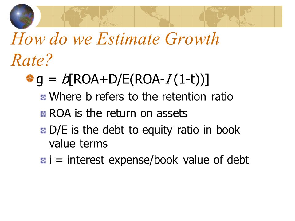 How do we Estimate Growth Rate.