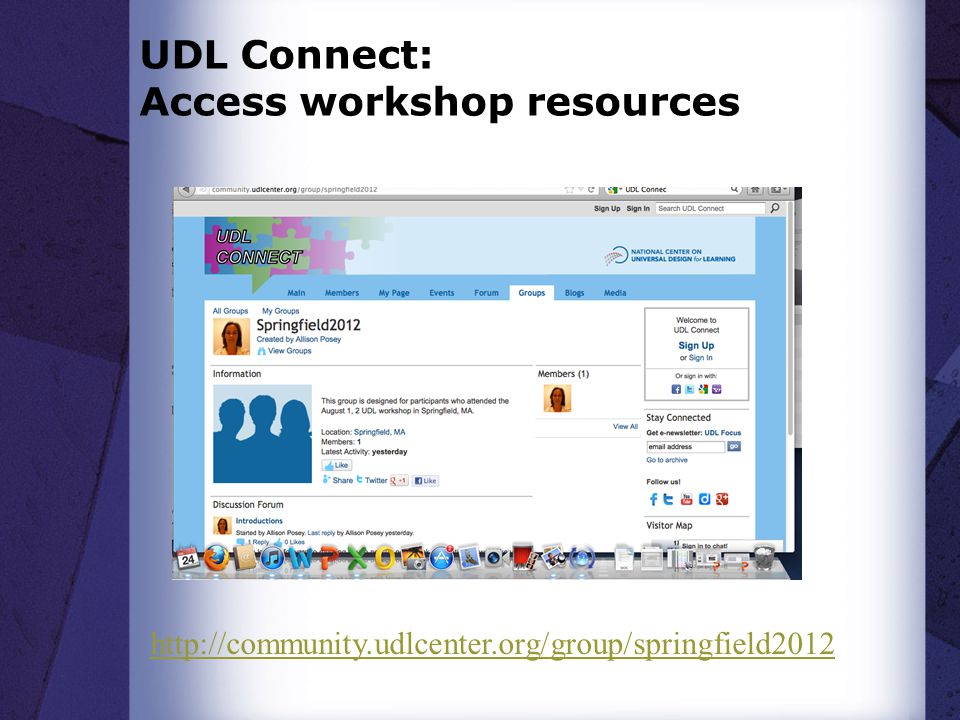 UDL Connect: Access workshop resources