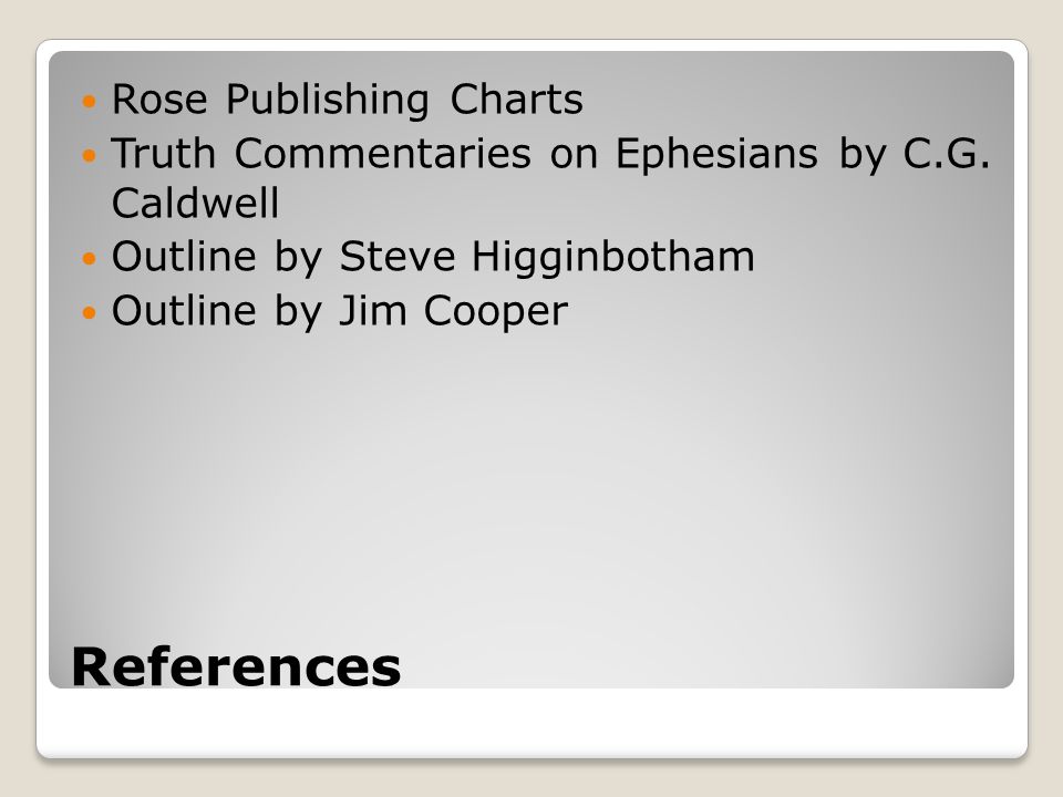 References Rose Publishing Charts Truth Commentaries on Ephesians by C.G.