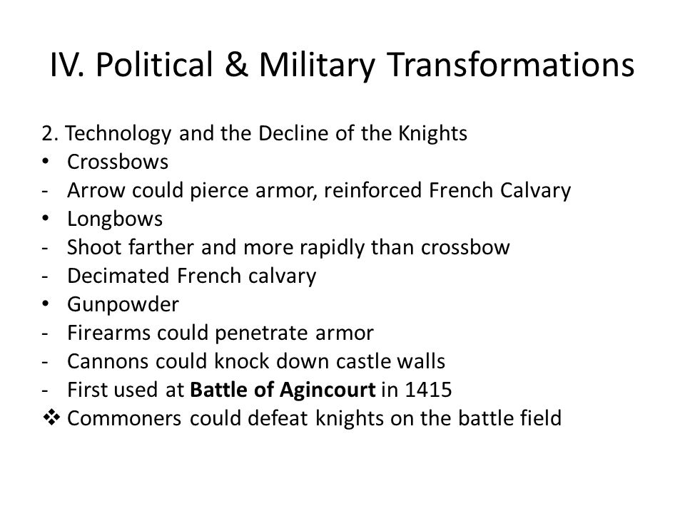 IV. Political & Military Transformations 2.