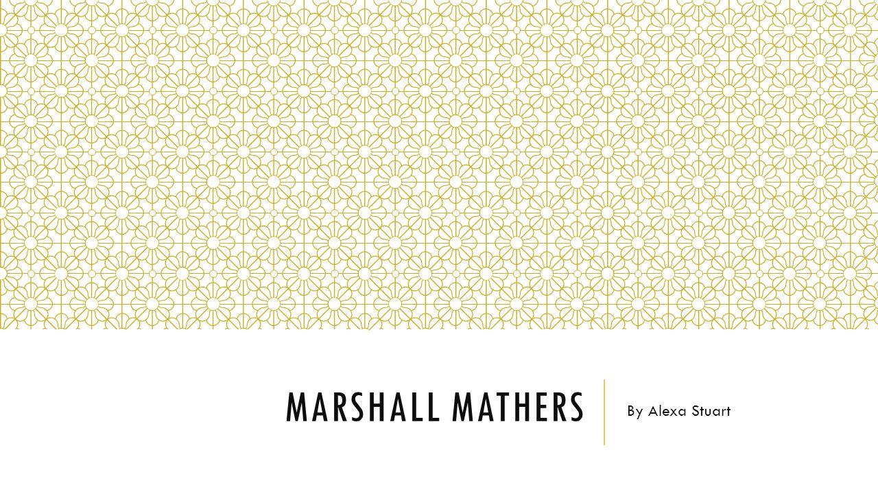 MARSHALL MATHERS By Alexa Stuart