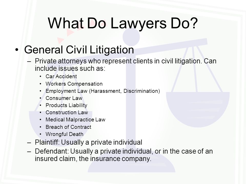What Do Lawyers Do.