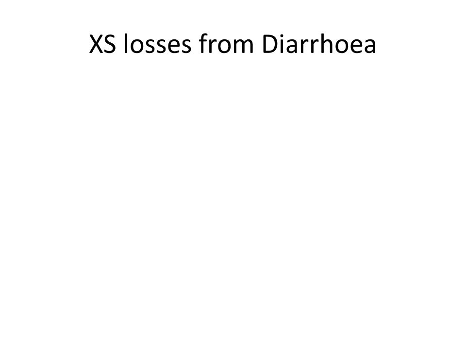 XS losses from Diarrhoea
