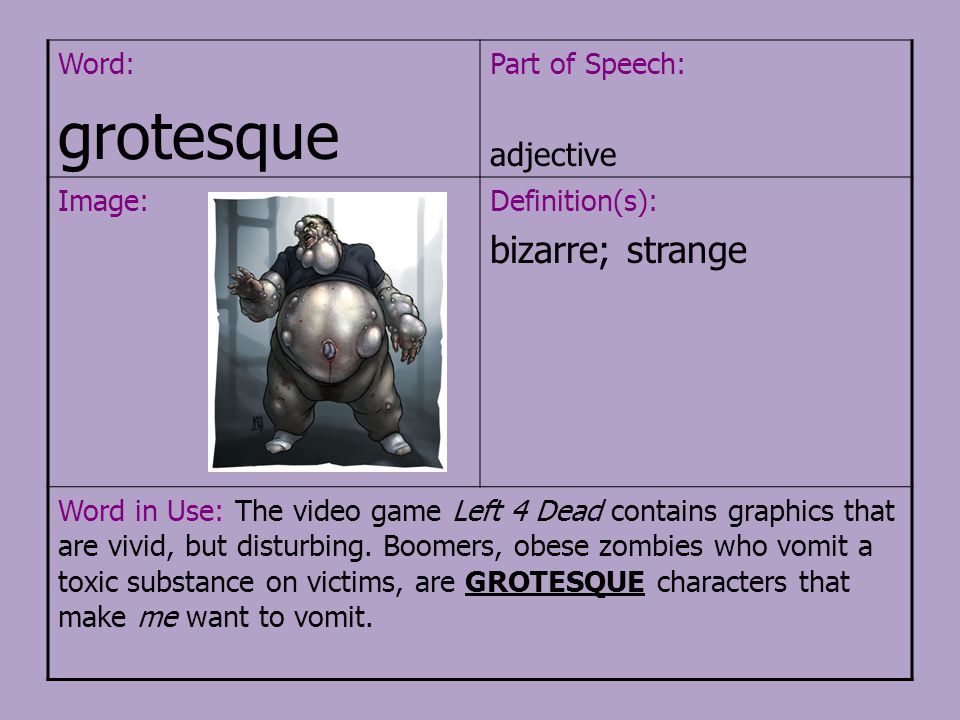 definition of the word grotesque