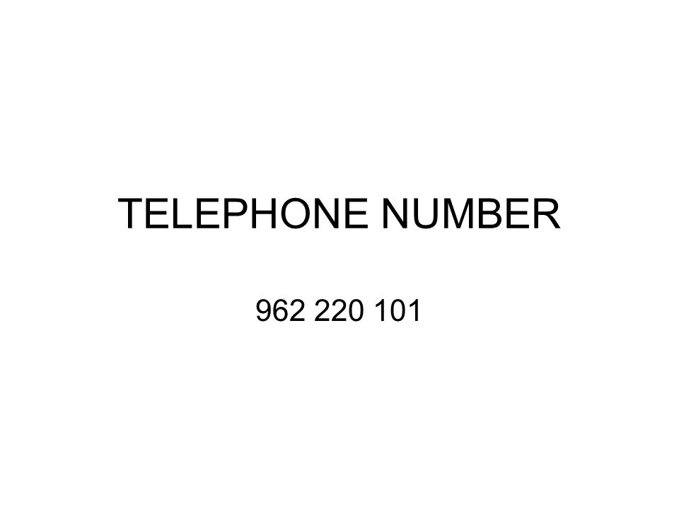 TELEPHONE NUMBER