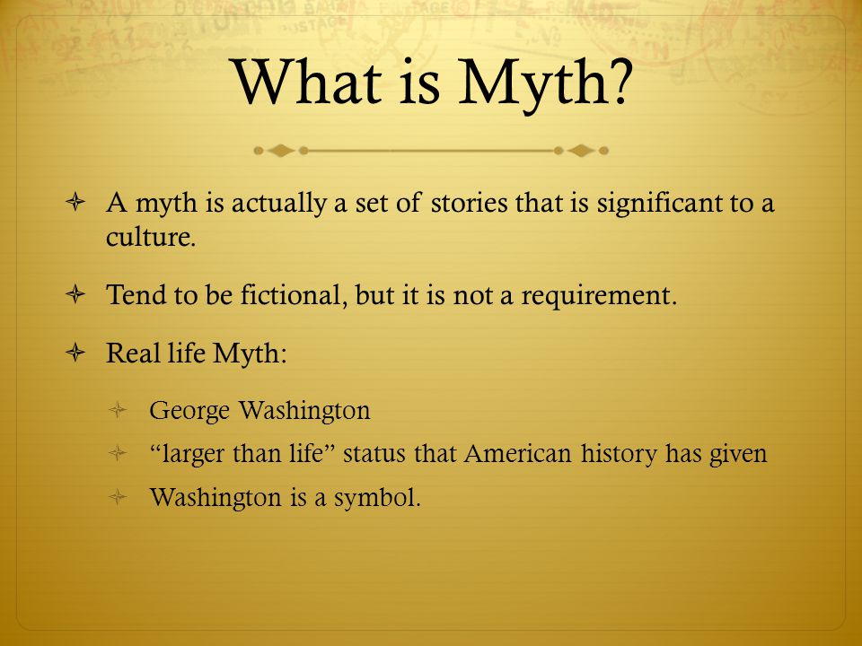What Is Myth