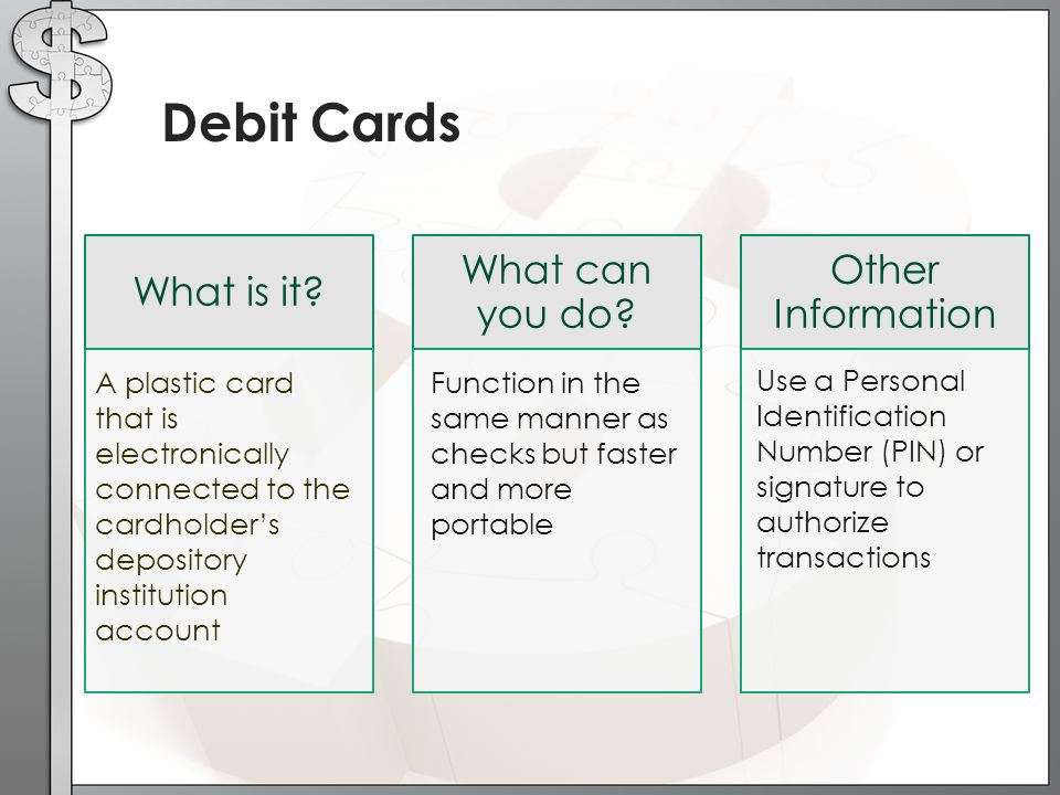 Debit Cards What is it. What can you do.