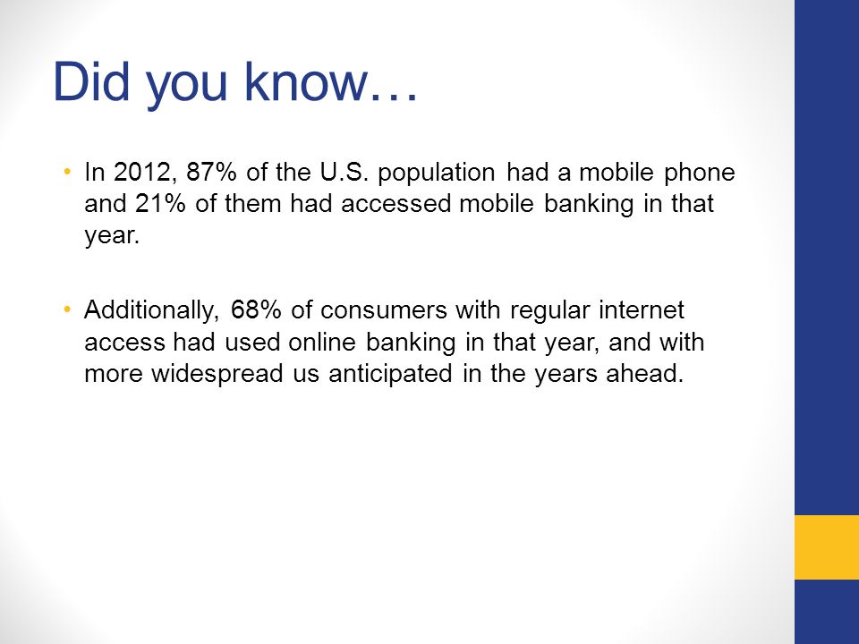 Did you know… In 2012, 87% of the U.S.