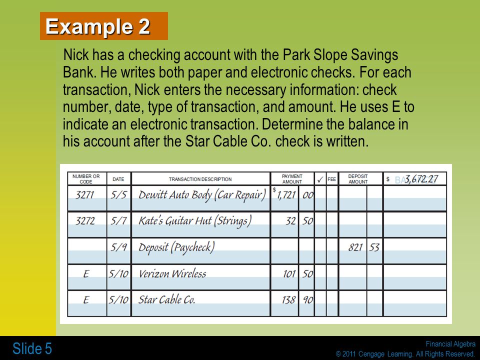 Financial Algebra © 2011 Cengage Learning. All Rights Reserved.