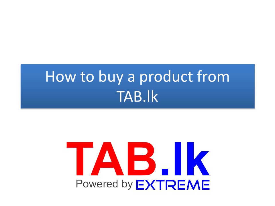 How to buy a product from TAB.lk