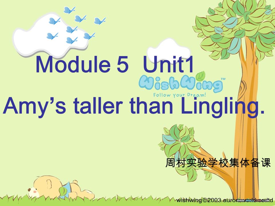 Module 5 Unit1 Amy’s taller than Lingling. 周村实验学校集体备课