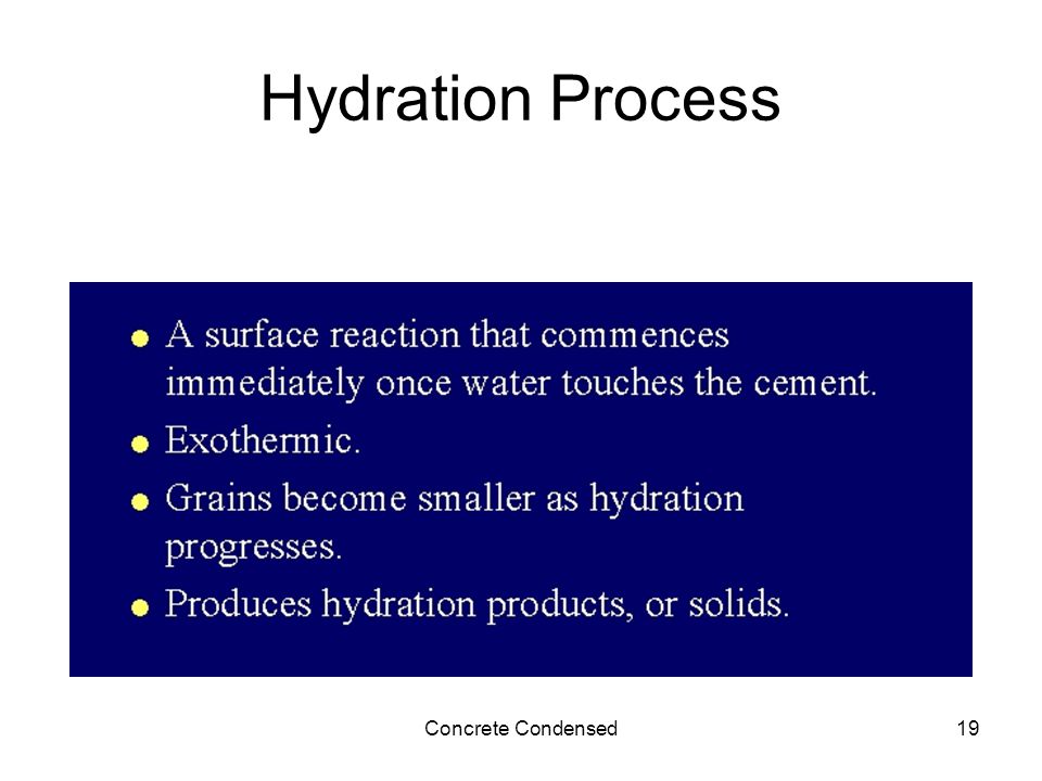 Concrete Condensed19 Hydration Process