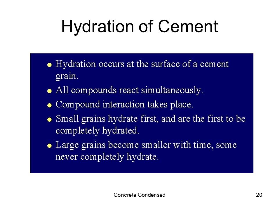 Concrete Condensed20 Hydration of Cement