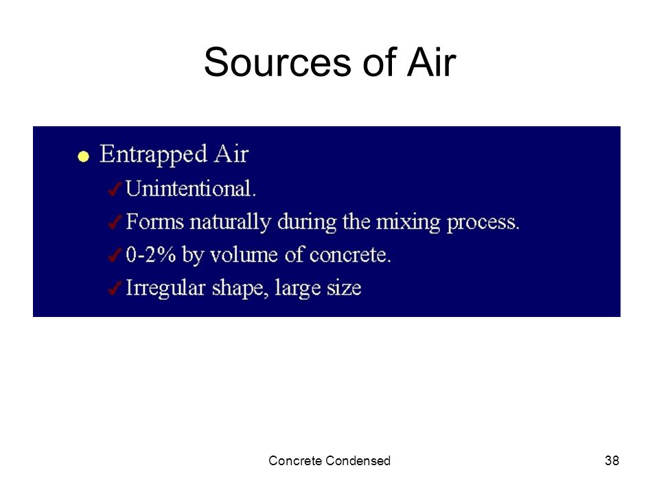 Concrete Condensed38 Sources of Air