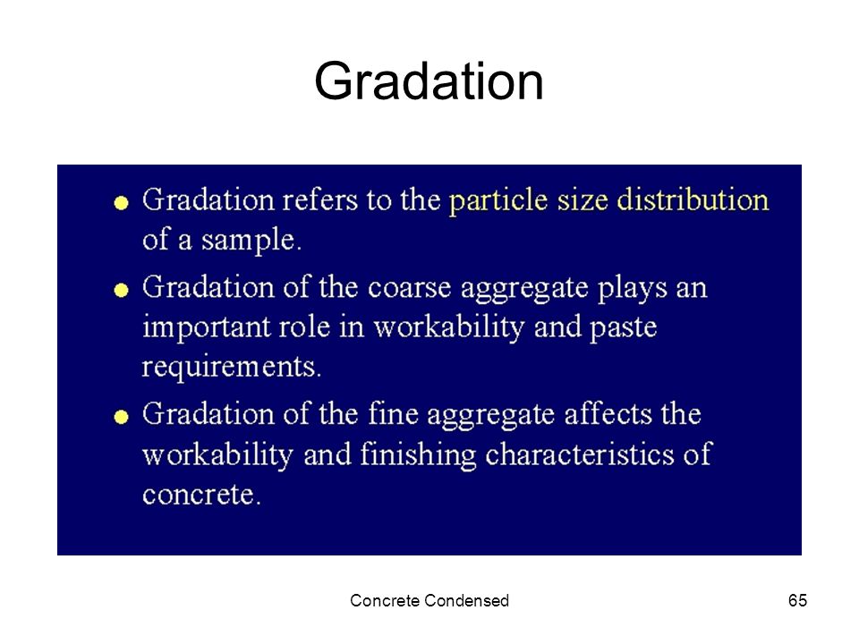 Concrete Condensed65 Gradation