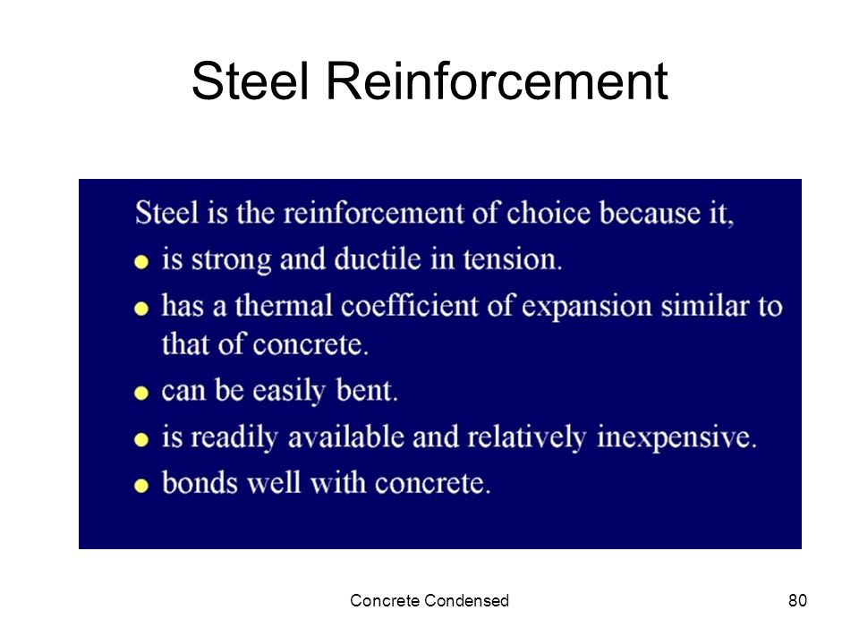Concrete Condensed80 Steel Reinforcement