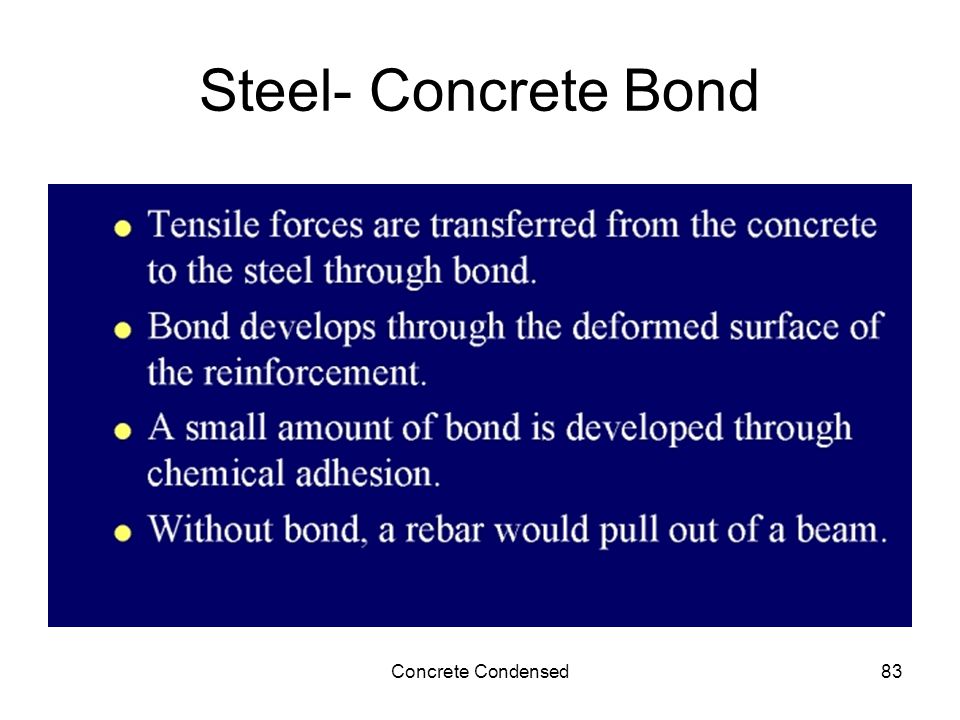 Concrete Condensed83 Steel- Concrete Bond