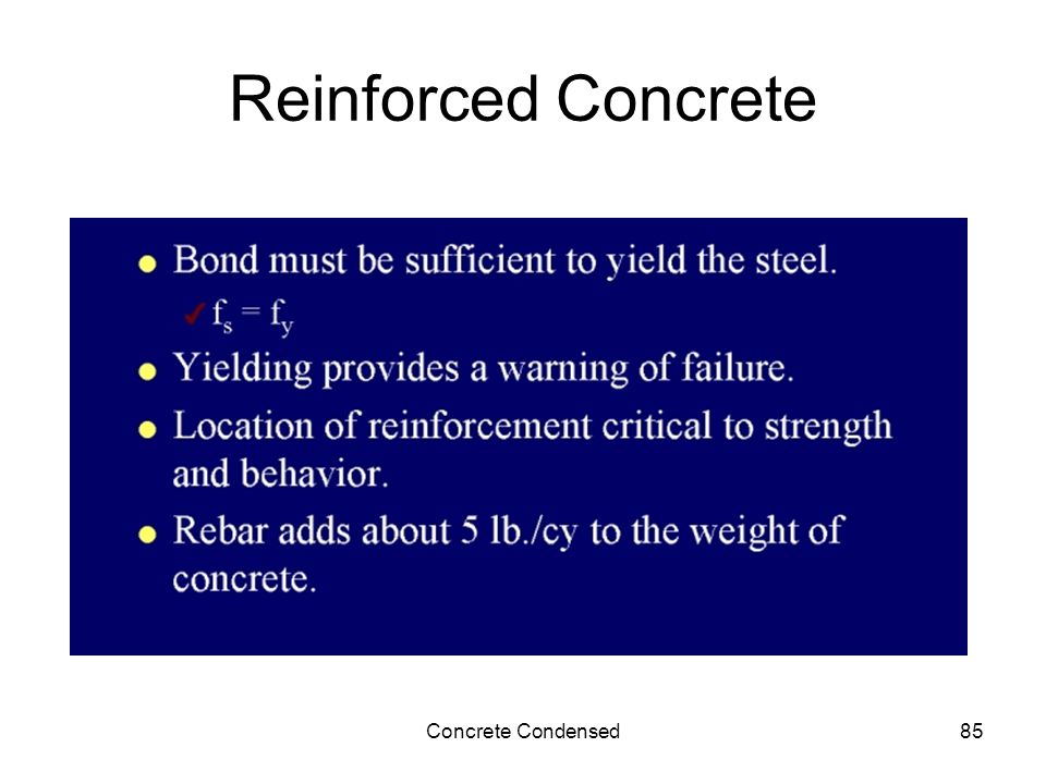 Concrete Condensed85 Reinforced Concrete