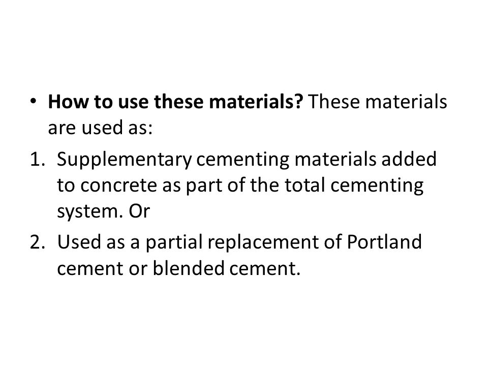 How to use these materials.