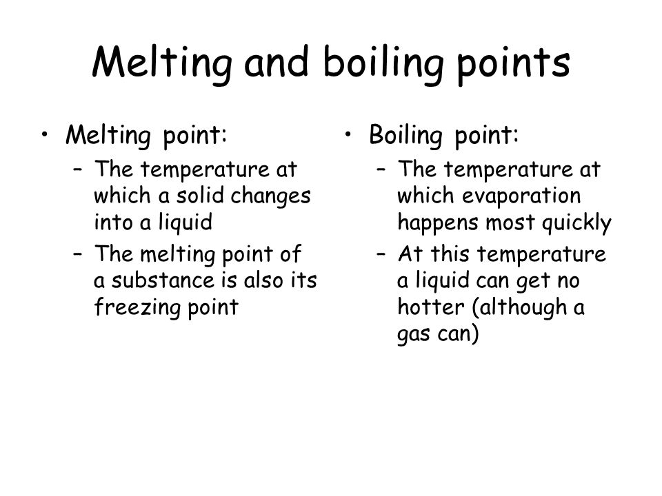 Compound Boiling Point Chart