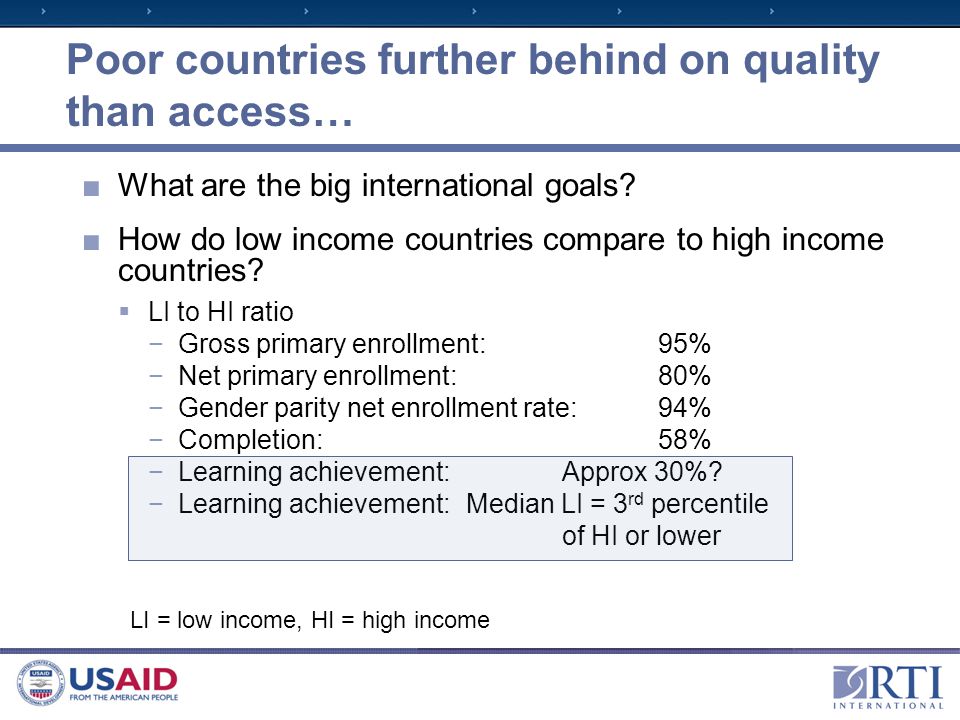 ■What are the big international goals.