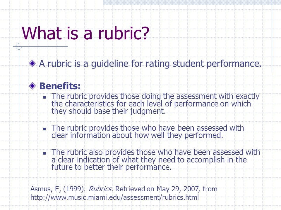 designing rubrics nancy allen ph d college of education office of presentation rubrics college