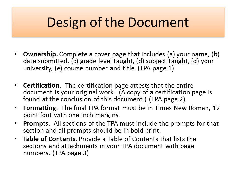 Design of the Document Ownership.