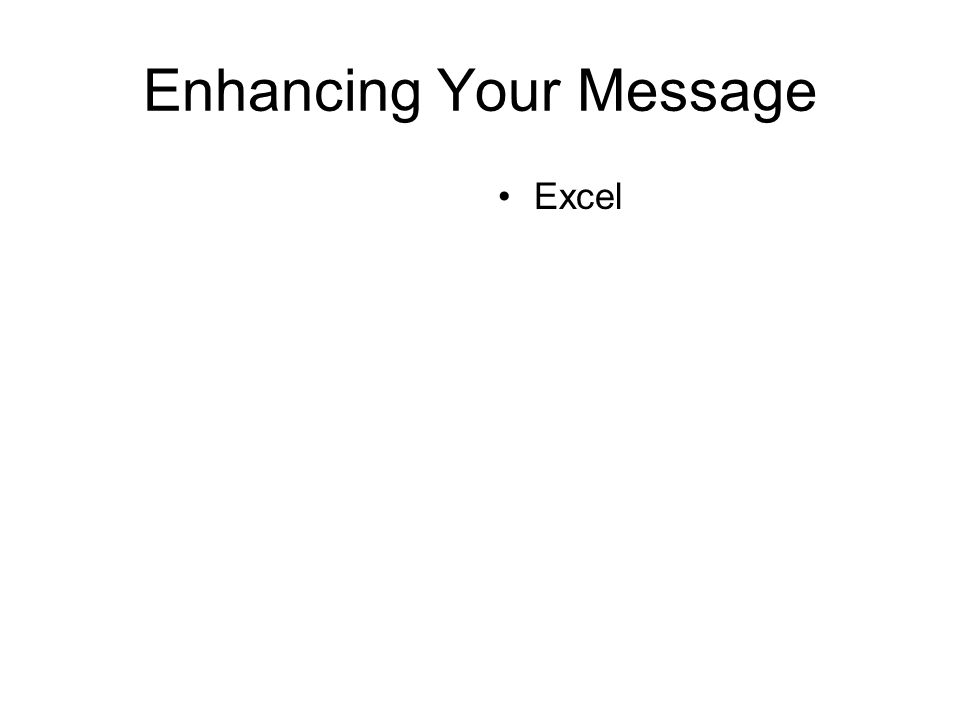 Enhancing Your Message Excel