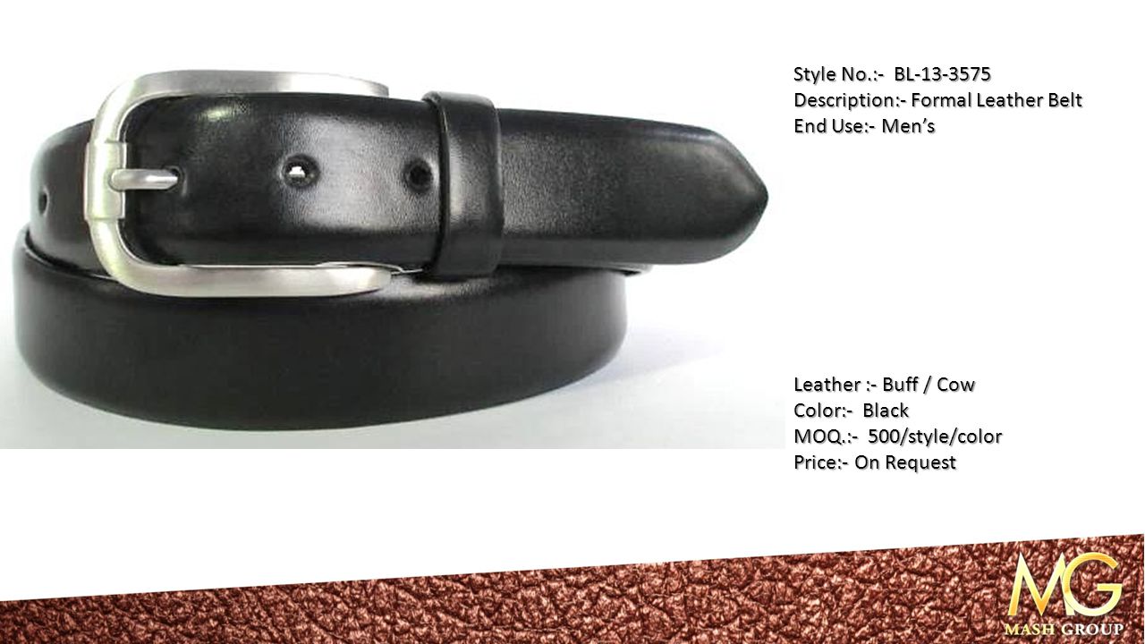 style no bl description formal leather belt end use mens formal color